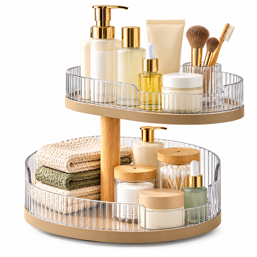 Oeasrty 2-Tier Rotating Vanity Organizer