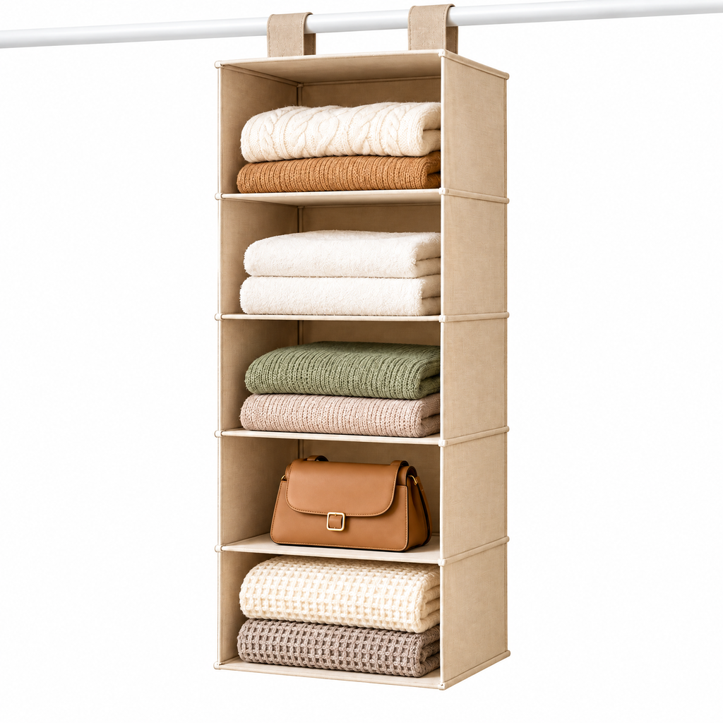 Oeasrty 6-Shelf Hanging Closet Organizer