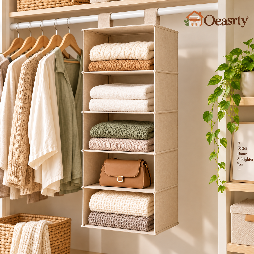 Oeasrty 6-Shelf Hanging Closet Organizer