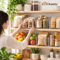 Oeasrty 8-Piece Clear Pantry Organizer Bin Set